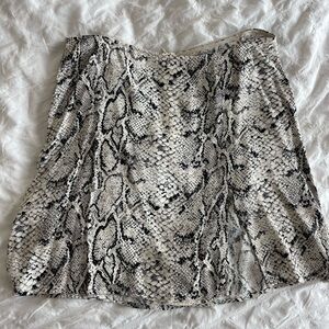 Reformation Mini Snake Print Skirt